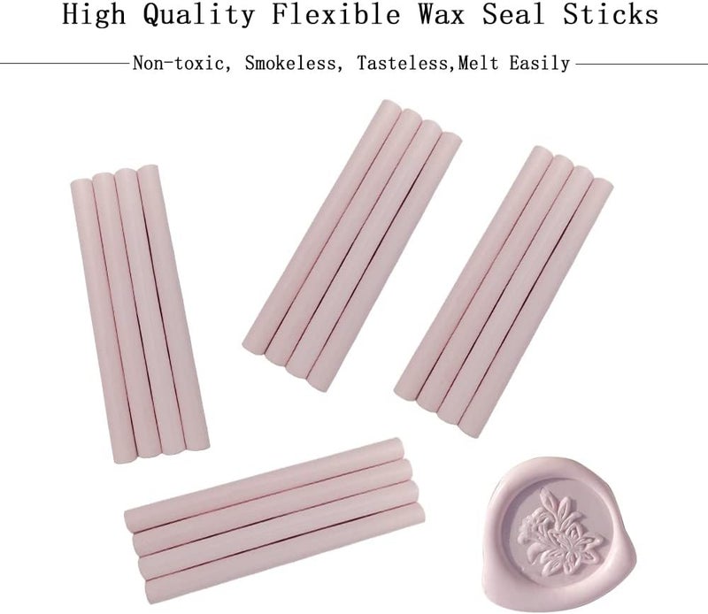 ANBOSE 16 Pieces Sakura Pink Wax Seal Sticks for 0.44 Inch Glue Gun, Non-Toxic, Flexible, Durable, Craft, Art, Repair - Image 3
